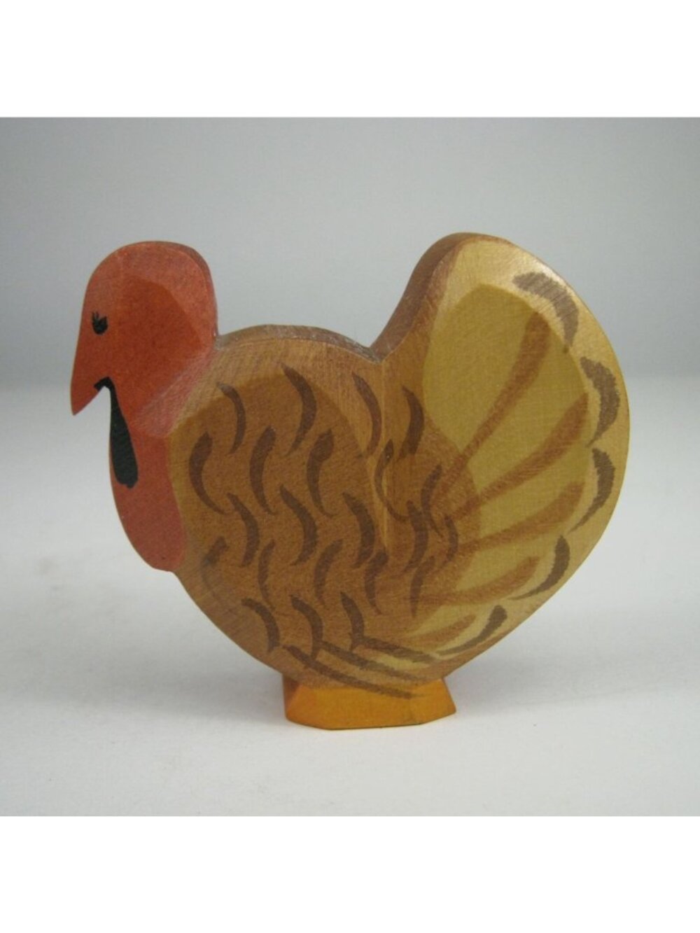 Ostheimer Wooden Turkey Toy Figure Hand Painted Germany 3 Inch